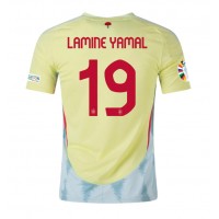 Camiseta España Lamine Yamal #19 Visitante Equipación Eurocopa 2024 manga corta